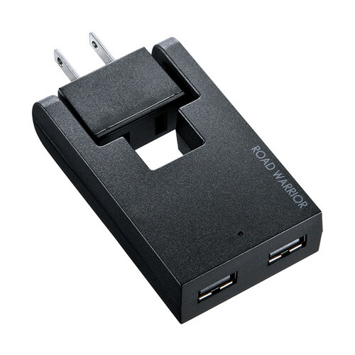 TR-AD2USBBK サンワサプライ USB充電しながらコンセントも使える スイングUSB充電タップ USB2ポート AC1個口 電源タップ スマートフォン タブレット対応 ブラック 春の新作続々 スマホ iPhone 直営ストア