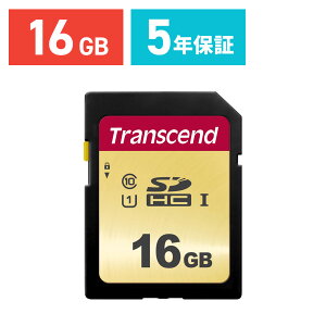 SDJ[h 16GB nCO[h^Cv Class10 UHS-I U1 SDHCJ[h 5Nۏ [J[h NX10 w  gZh Transcend