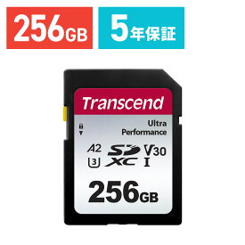 【6/1限定！抽選で100％ポイント還元 】Transcend SDXCカード 256GB UHS-I U3 V3A2 TS256GSDC340S