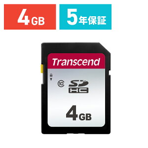 yyV1ʎ܁zTranscend SDHCJ[h 4GB Class10 SDJ[h 5Nۏ TS4GSDC300S
