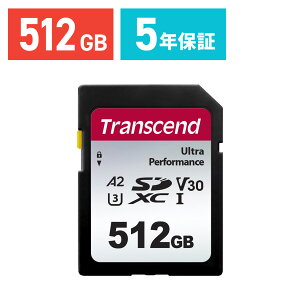 yyV1ʎ܁zSDXCJ[h 512GB UHS-I U3 V3A2 TS512GSDC340S gZh Transcend