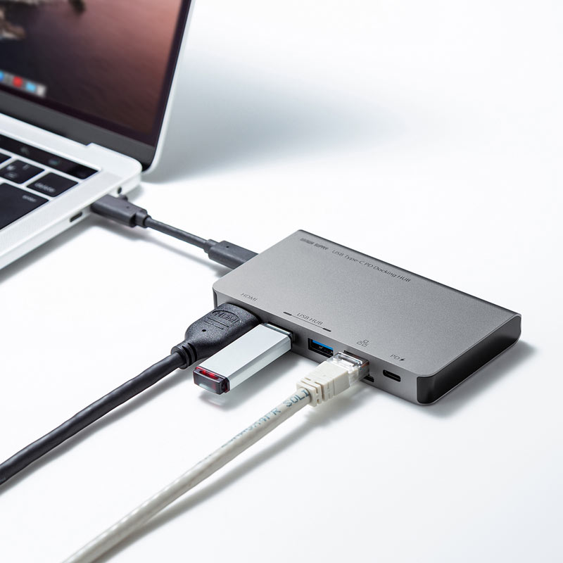 USB Type-C ドッキングハブ（HDMI・LANポート搭載） USB-3TCH15S2 サンワサプライ | サンワダイレクト楽天市場店
