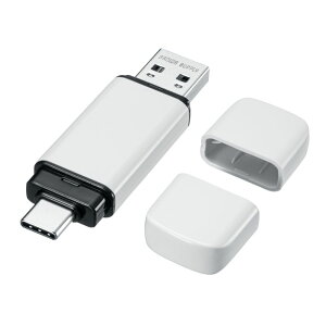 USB������ 64GB USB A Type-C ���Ή� USB 5Gbps USB3.0 �L���b�v�� �R���p�N�g �Z�L�����e�B�\�t�g�Ή� ������Ή� �z���C�g UFD-5TC64GW �T�����T�v���C
