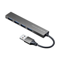 USBハブ USB A 4ポート USB3.2 Gen1 スリム コンパクトサイズ バスパワー 6cm アルミ製