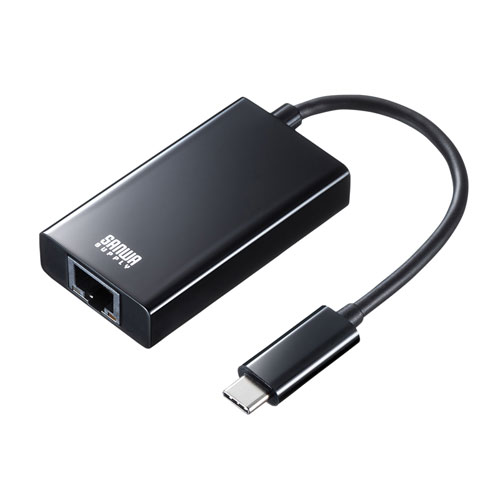 USB-CVLAN4BK ネコポス対応 送料無料 LANアダプタ USBハブ1ポート お買得 USB3.1 ブラック 送料無料でお届けします TypeC-LAN変換