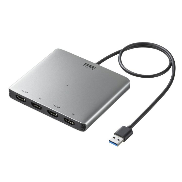 楽天市場】USB-HDMIディスプレイアダプタ 4K/30Hz対応 4画面出力 USB-A 