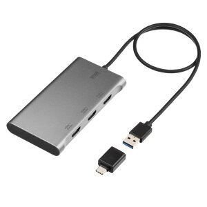 USB-HDMI�f�B�X�v���C�A�_�v�^ 4K/60Hz�Ή� 3��ʏo�� USB-A/Type-C���Ή� �ϊ��A�_�v�^ USB-CVU3HD8 �T�����T�v���C