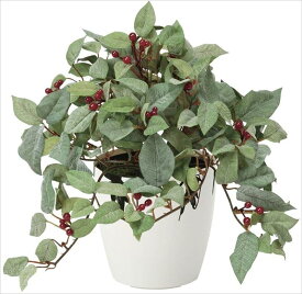 【マラソン中P3倍！4日20時から】光触媒 光の楽園 ローレル フロック加工 388G40約 幅30×奥行30×高さ25cm人工植物 造花 フェイクグリーン おしゃれ インテリア 小型 卓上 フェイクフラワー