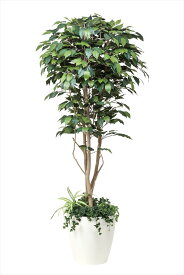 光触媒 光の楽園 フィカスベンジャミン1.8植栽付 508F500約 幅80×奥行80×高さ180cm人工植物 造花 フェイクグリーン おしゃれ インテリア 大型