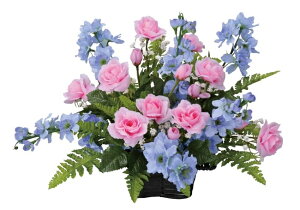 光触媒 光の楽園 マリエブルー 58K45約 幅41×奥行33×高さ28cm人工観葉植物 造花 フェイクグリーン フェイクフラワー フラワーアレンジメント おしゃれ インテリア 卓上 ミニ 小型