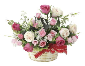 【マラソン中P3倍！4日20時から】光触媒 光の楽園 フレアローズ 695K40約 幅30×奥行25×高さ23cm人工観葉植物 造花 フェイクグリーン フェイクフラワー フラワーアレンジメント おしゃれ インテリア 卓上 ミニ 小型