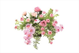 【マラソン中P3倍！4日20時から】光触媒 光の楽園 壁掛けクリスティピンク751K110人工植物 造花 フェイクフラワー おしゃれ インテリア 壁掛けタイプ 屋内対応型約 幅60×奥行26×高さ50cm