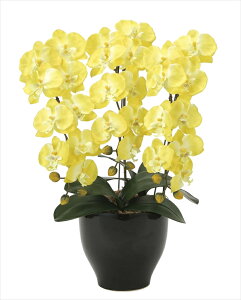 光触媒 光の楽園 胡蝶蘭セリースY 917K120約 幅42×奥行40×高さ66cm人工観葉植物 造花 フェイクフラワー フラワーアレンジメント アートフラワー おしゃれ インテリア ギフト お祝い
