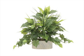 【マラソン中P3倍！4日20時から】光触媒 光の楽園 フレッシュミックス 874A100約 幅55×奥行35×高さ42cm人工植物 造花 フェイクグリーン おしゃれ インテリア 小型 卓上