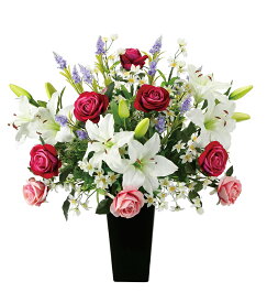 【マラソン中P3倍！4日20時から】光触媒 光の楽園 プレミアムカサブランカ 2368A235約 幅65×奥行43×高さ68cm人工観葉植物 造花 フェイクグリーン フェイクフラワー フラワーアレンジメント おしゃれ インテリア 卓上