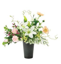 【マラソン中P3倍！4日20時から】光触媒 光の楽園 ツインカサブランカ 460K125約 幅60×奥行33×高さ55cm人工観葉植物 造花 フェイクグリーン フェイクフラワー フラワーアレンジメント おしゃれ インテリア 卓上