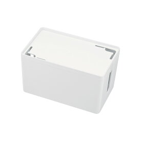ケーブル 電源タップ 収納ボックス Sサイズ ホワイト