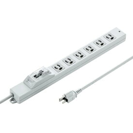 電源タップ 安全ブレーカー付き 3P抜け止めコンセント 6個口 3m 3P電源プラグ