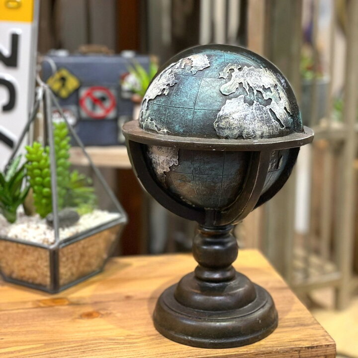 楽天市場】レトロ オブジェ 地球儀 R18153 アンティーク 置物 