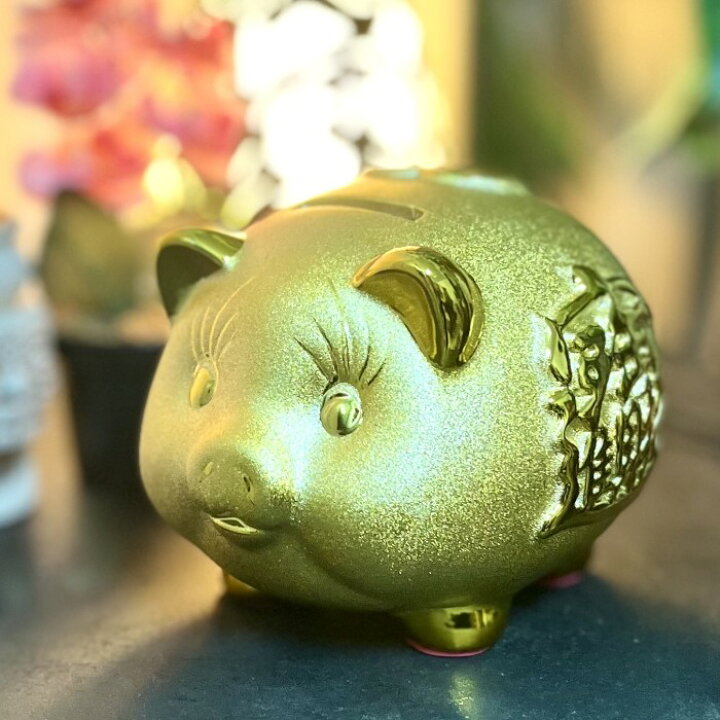 楽天市場】金豚 ぶた ぶた ゴールド 貯金箱 金 置物 財運 金運 開運 