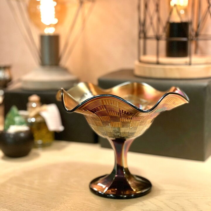 楽天市場】カーニバルガラス 小物入れ イギリス インテリア 