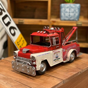 ブリキカー 43026 牽引車 レッカー車 ブリキ おもちゃ アンティーク レトロ 置物 ディスプレイ ミニチュア コレクション ビンテージ