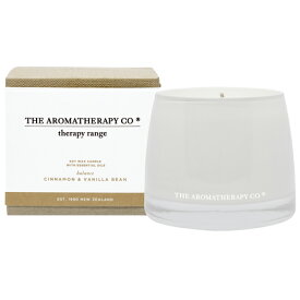 Therapy Range セラピーレンジ Essential Oil Soy Wax Candleエッセンシャルオイル ソイワックスキャンドル Cinnamon & Vanilla Beans シナモン&バニラビーンズ Balance(バランス/調和)【蓋付き】【ルームフレグランス】【アロマ】【芳香剤】【植物性】