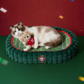 【送料無料】ポルトガル代表サッカーコーンデザイン 猫用爪とぎ スタジアム造型 ボール付き