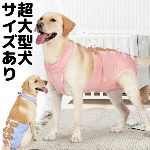 手術 カラー苦手な子に 犬服 中型犬 超大型犬サイズあり かわいい 術後着 わんこ 犬用 術後服 ボーダー 舐め防止 パステルカラー