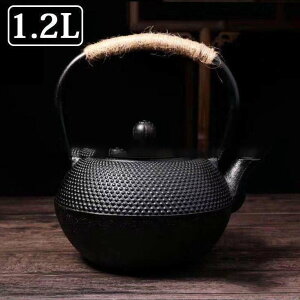 茶葉 茶こし付き 鉄瓶 ホーロー加工 おうち時間 伝統工芸品 鉄急須 きゅうす 直火 IH調理 鉄 1200ml 在宅