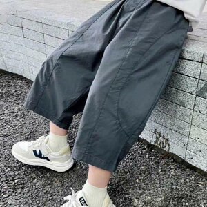 ストレッチ アイスシルクパンツ アイ 男の子 クロップドパンツ 半ズボン 七分丈パンツ 女の子 夏 涼しい 七分丈 男の子 吸水速乾