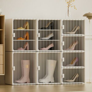 下駄箱 折りたたみ 靴収納 靴収納ボックス 大容量 ブーツ収納 シューズケース 組み立て式 女性用 靴収納ラック 玄関収納 クリア