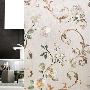 水で 装飾 窓ガラス目隠しシート 紫外線UVカット 3D立体表面 フィルム ガラス 花柄 飛散防止 壁紙diy 遮光 遮熱 ステンドグラス