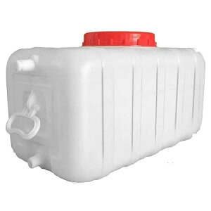 カバーとバルブ付き プラスチック製 水 タンク ポリタンク 給水タンク ウォータージャグ 25L/50L/100L 水タンク 横型 水貯蔵容器