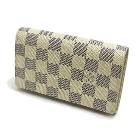 ルイヴィトン LOUISVUITTON モノグラム ポルトモネ・ビエ・トレゾール コンパクト財布 二つ折り財布 N61744　アズール　L字ファスナー財布【中古】