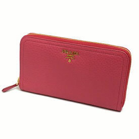 プラダ PRADA 長財布 ラウンドファスナー 1M0506 レディース長財布　ピンク【中古】