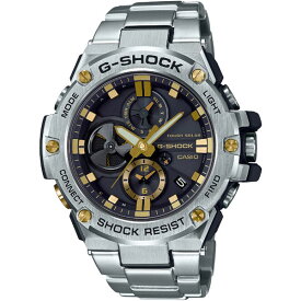 【G-SHOCK】カシオ 腕時計 G-STEEL ブラック シルバー レイヤーガード構造 モバイルリンク メンズ タフソーラー ★ GST-B100D-1A9JF【新品】