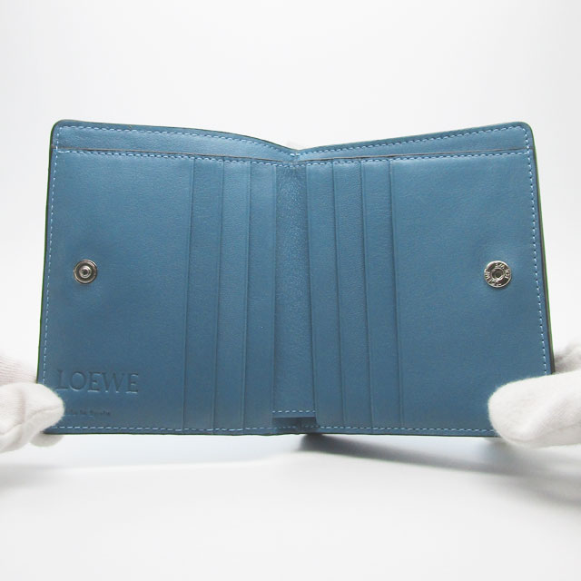 【超安い】  ロエベ 財布 ミニ 二つ折り ラウンドファスナー ウォレット コンパクトジップ 折り財布