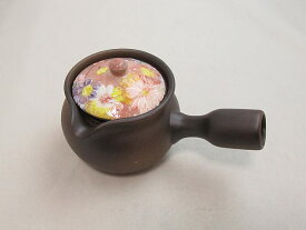 【ゆずりは】紅彩花間取　急須　48361　万古焼×瀬戸焼【新品】