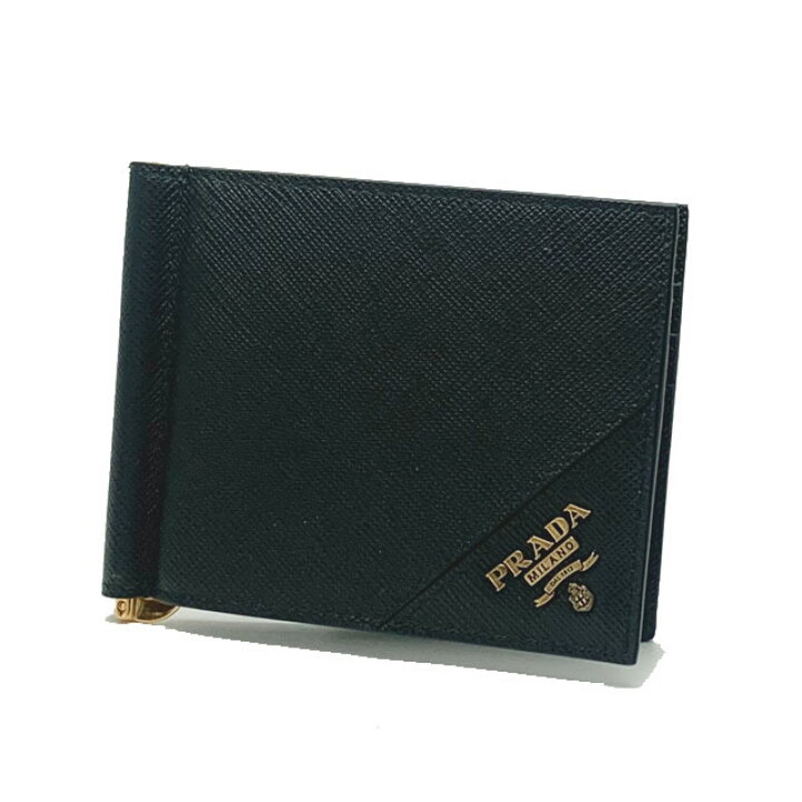 楽天市場 プラダ Prada メンズ 二つ折り財布 マネークリップ付き 2mn077 Qme F0632 Nero Saffiano Metal 新品 サンワワールド楽天市場店