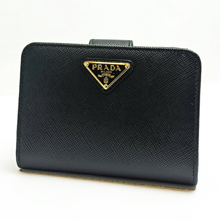 楽天市場】プラダ PRADA 二つ折り財布 コンパクト財布 SAFFIANO TRIANG  