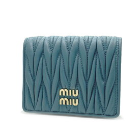 ミュウミュウ (MIUMIU) レディース 二つ折り財布 MATELASSE マトラッセ 5MV204 2FPP F0F16【新品】