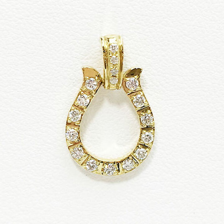 楽天市場】K18 馬蹄 ペンダントトップ ダイヤ0.3ct 27102【新品 