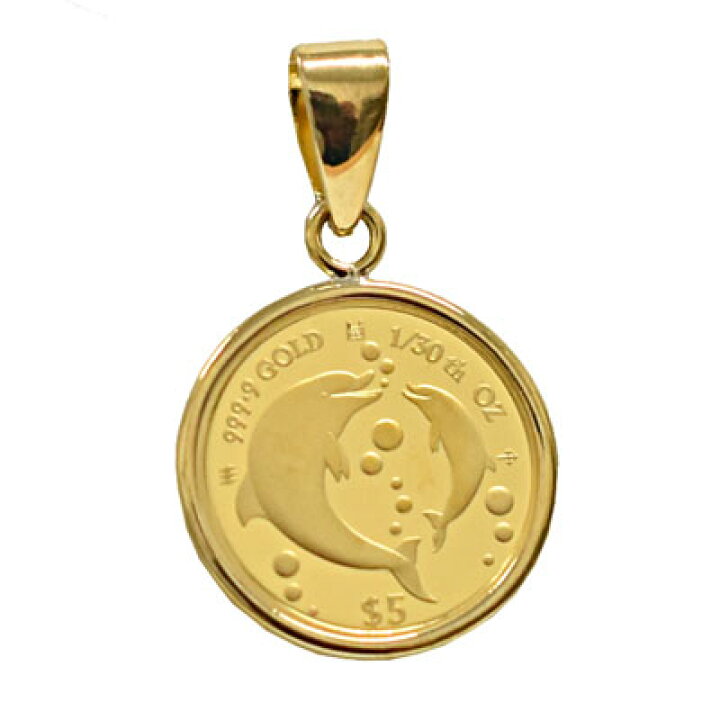 楽天市場】純金K24 イルカコイン イルカ×エリザベス女王 1/30オンス  