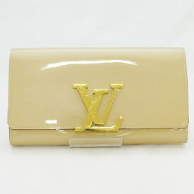 【ルイヴィトン】 LOUISVUITTON ポルトフォイユ・ルイーズ デュンヌ 長財布 パテント ★ M61318【中古】