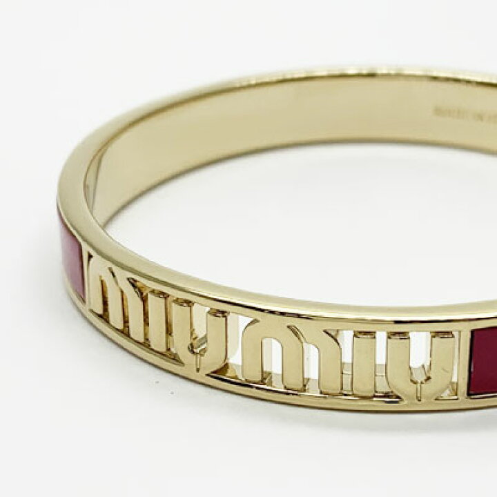 楽天市場】ミュウミュウ MIUMIU エナメルメタルブレスレット 
