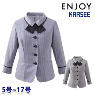 ESA982 オーバーブラウス(七分袖) 5号から17号 カーシーKARSEEエンジョイENJOYオフィスウェア事務服SALE…