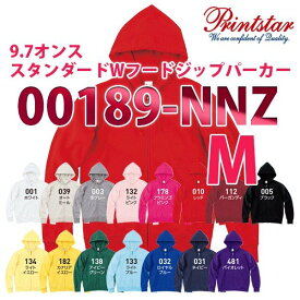 00189-NNZ9.7オンススタンダードWフードジップパーカーMトムスTOMS189プリントスター無地printstar189SALEセール