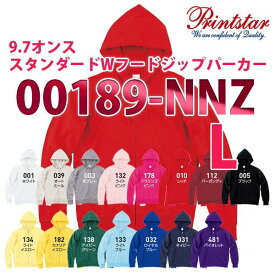 00189-NNZ9.7オンススタンダードWフードジップパーカーLトムスTOMS189プリントスター無地printstar189SALEセール