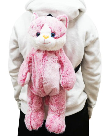楽天市場 エントリーでポイント5倍9 19 24 ぬいぐるみバックパックネコ Pink Plush Back Pack おもちゃの三洋堂